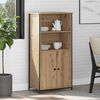 vidaXL Highboard Artisan Egetr&aelig; 62 x 36 x 121,5 cm Konstrueret tr&aelig;