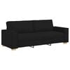 vidaXL Sofa 3 pcs Sort 220 x 80 x 84 cm Linned-blandet stof