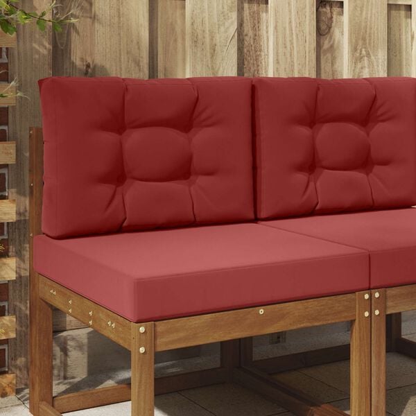vidaXL Udend&oslash;rs Sofa Pude 2 pcs Vinr&oslash;d Polyester