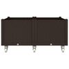 vidaXL plantekasse med hjul 100x80x54 cm PP brun