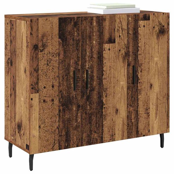 vidaXL Sideboard Gammelt tr&aelig; 90 x 34 x 80 cm Konstrueret tr&aelig;