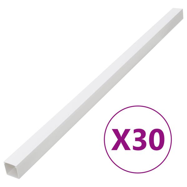 vidaXL kabelkanaler 100x60 mm 30 m PVC
