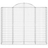 vidaXL buede gabionkurve 20 stk. 200x50x160/180 cm galvaniseret jern