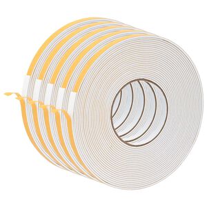 vidaXL Selvkl&aelig;bende skum tape 5 stk. Hvid 10 mm x 10 m CR Skum