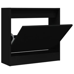 vidaXL skoreol 60x21x57 cm konstrueret tr&aelig; sort