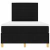 vidaXL Box spring seng med madras Sort 120 x 200 cm Stof