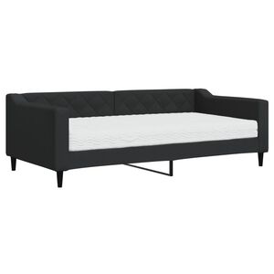 vidaXL daybed med madras 90x190 cm stof sort