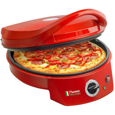 Bestron pizzaovn/bordgrill APZ400 1800 W rød