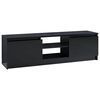 vidaXL tv-skab 120x30x35,5 cm konstrueret tr&aelig; sort h&oslash;jglans