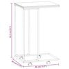 vidaXL sidebord med hjul 40x30x63,5 cm konstrueret tr&aelig; hvid
