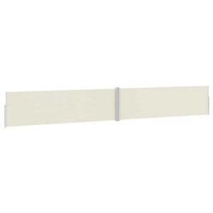 vidaXL sammenrullelig sidemarkise til terrassen 170x1200 cm creme