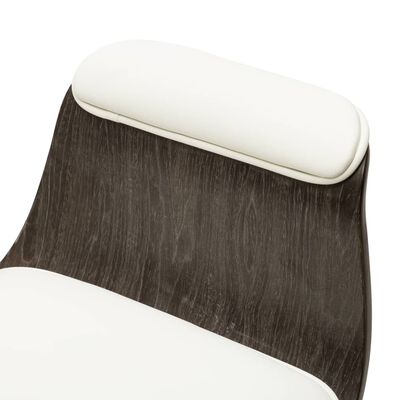 vidaXL spisebordsstol bøjet træ og kunstlæder hvid