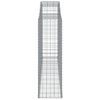 vidaXL buede gabionkurve 13 stk. 300x50x160/180 cm galvaniseret jern