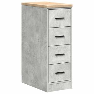 vidaXL Garageopbevaringsskab Beton Gr&aring; 30x51x85cm Massivt tr&aelig; Fyrretr&aelig;