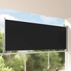 vidaXL sammenrullelig sidemarkise til terrassen 140 x 300 cm sort