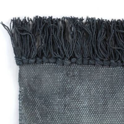 vidaXL kilim-tæppe med mønster bomuld 160 x 230 cm grå