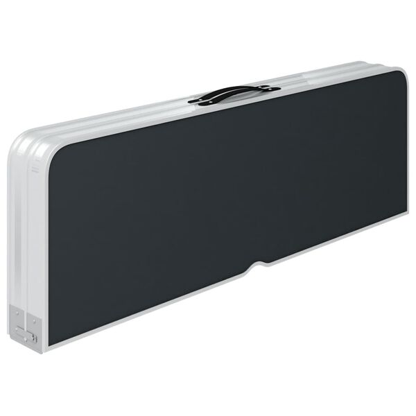 vidaXL foldbart campingbord med 2 bænke aluminium grå