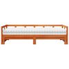vidaXL daybed m. udtr&aelig;k madrasser 90x200cm massivt fyrretr&aelig; gyldenbrun