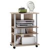 FMD tv-reol med 3 rum 65 x 40 x 79,2 cm egetr&aelig;sfarve