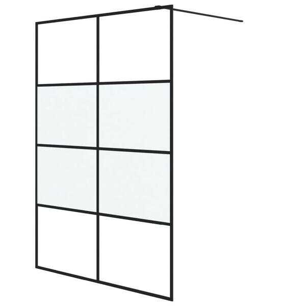 vidaXL brusev&aelig;g 140x195 cm halvmatteret sikkerhedsglas sort