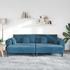 vidaXL Sofa 3 pcs Bl&aring; 250 x 188 x 76 cm Fl&oslash;jl