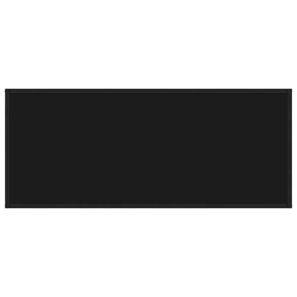 vidaXL sofabord 120x50x35 glas sort