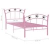 vidaXL sengestel 90x200 fodbolddesign metal pink