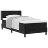 vidaXL Box spring seng med hovedg&aelig;rde Sort 190 x 90 cm Fl&oslash;jl