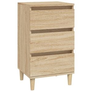 vidaXL sengebord 40x35x70 cm konstrueret tr&aelig; sonoma-eg