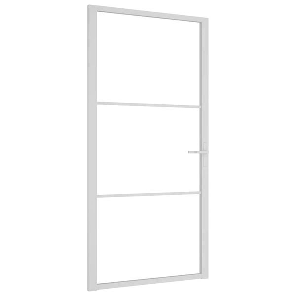 vidaxL d&oslash;r 102,5x201,5 cm sikkerhedsglas og aluminium hvid