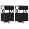 vidaXL Natskab 2 stk. Sort eg 40 x 31 x 60 cm Konstrueret tr&aelig;