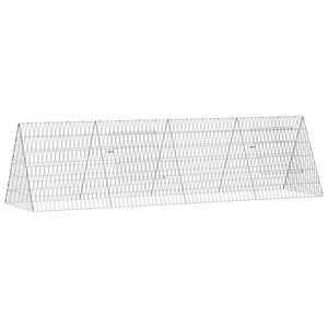 vidaXL H&oslash;nsebur S&oslash;lv 215 x 55 x 55 cm Galvaniseret st&aring;l
