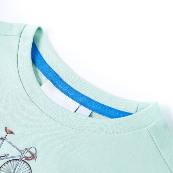 T-shirt til b&oslash;rn str. 128 lys mintgr&oslash;n