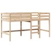 vidaXL h&oslash;jseng med stige og tag 90x200 cm massivt fyrretr&aelig;