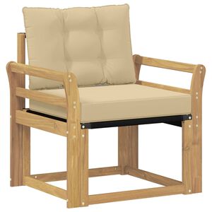 vidaXL Udend&oslash;rs sofa Massiv akacietr&aelig; og Textilene Hvid