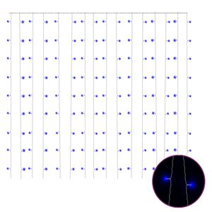 vidaXL lysgardin 3x3 m 300 LED'er 8 funktioner bl&aring;