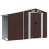 vidaXL haveskur 277x93x179 cm galvaniseret st&aring;l brun