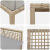 vidaXL Have Spisebordss&aelig;t 7 pcs Beige polyrattan