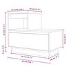 vidaXL sengebord 60x34x51 cm massivt fyrretr&aelig; hvid