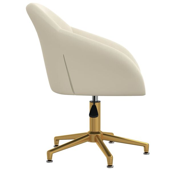 vidaXL drejelig spisebordsstol fl&oslash;jl cremefarvet