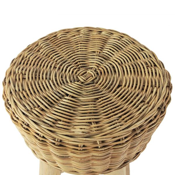 vidaXL barstole 2 stk. naturligt rattan