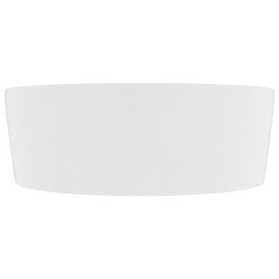 vidaXL luksuriøs håndvask med overløb 36x13 cm keramik mat hvid