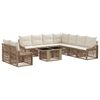 vidaXL Havesofa S&aelig;t 10 stk. Beige og cremehvid polyrattan