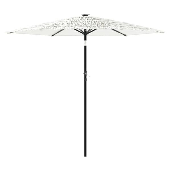 vidaXL haveparasol med st&aring;lstang 268x268x226 cm hvid