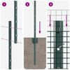 vidaXL Hegn med post Gr&oslash;n 1 x 100 m St&aring;l og PVC