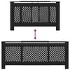 vidaXL radiatorskjuler 205 cm MDF sort