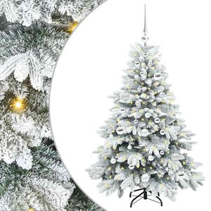 vidaXL Kunstigt juletr&aelig; med 150 LED'er Hvid 120 cm PE og PVC