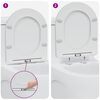 vidaXL Hurtig Udløsnings Toiletbræt Hvid 44 x 36.4 x 3.4 cm Duroplast