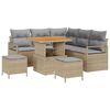 vidaXL Havesofa S&aelig;t 8 stk. Beige polyrattan