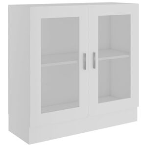 vidaXL vitrineskab 82,5x30,5x80 cm konstrueret tr&aelig; hvid